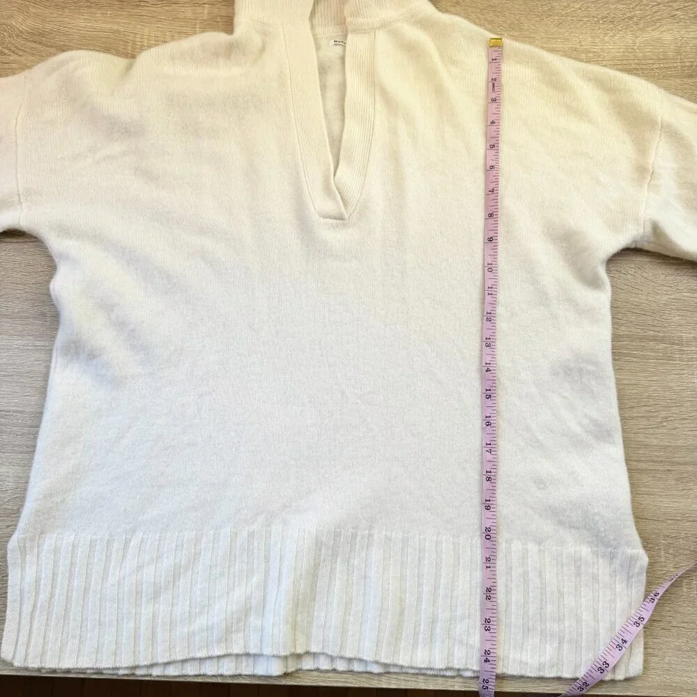 Reformation Otto Wool Polo Sweater Arctic Cream Small
